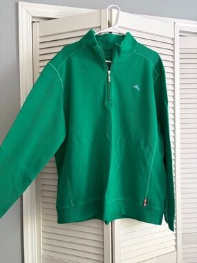Tommy Bahama Emerald Green Half-Zip Pullover